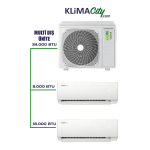 Sigma Multi Klima 24000 BTU Dış Ünite + 9000 +18000 BTU İç Ünite Set
